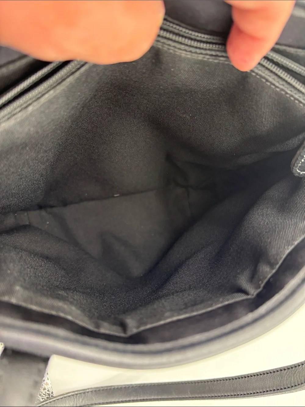Coach Black Nylon Tote with Leather Handles